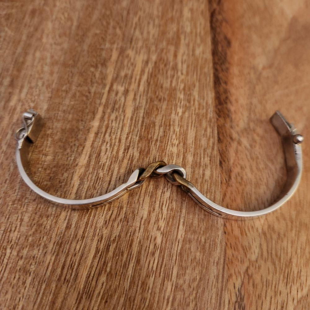 Taxco 925 Silver and Gold Vermeil Bracelet - Picture 6 of 7